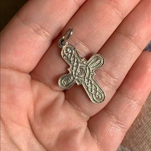 Sterling silver Russian cross pendant